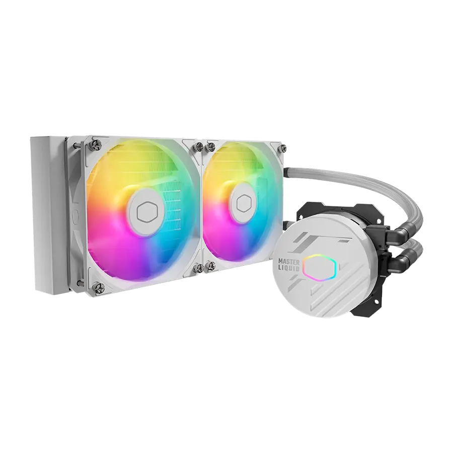 Water Cooler CPU Cooler Master MasterLiquid 240L Core ARGB White Blanco Intel AMD comp. AM5 LGA1700
