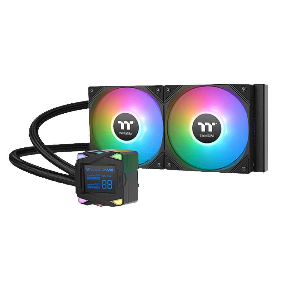 Water Cooler Thermaltake LA240-S ARGB Sync Monitor Temp. LCD TDP 350W Negro comp. AM5 1851 1700