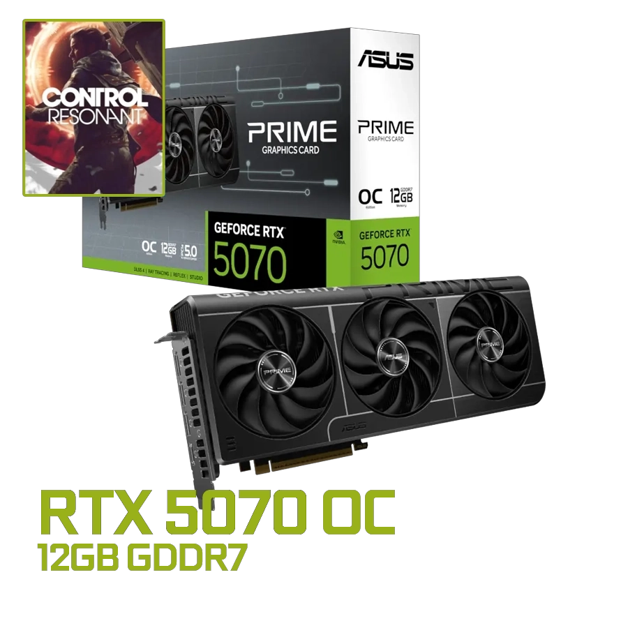 [BUNDLE] PLACA DE VIDEO ASUS PRIME GEFORCE RTX 5070 OC 12GB GDDR7 192BIT PCIE 5.0 + CONTROL