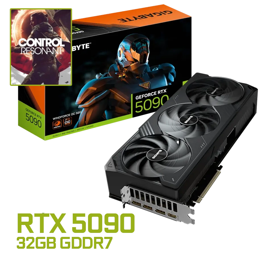 [BUNDLE] PLACA DE VIDEO GIGABYTE GEFORCE RTX 5090 WINDFORCE OC 32GB GDDR7 512BIT PCIE 5.0 + CONTROL
