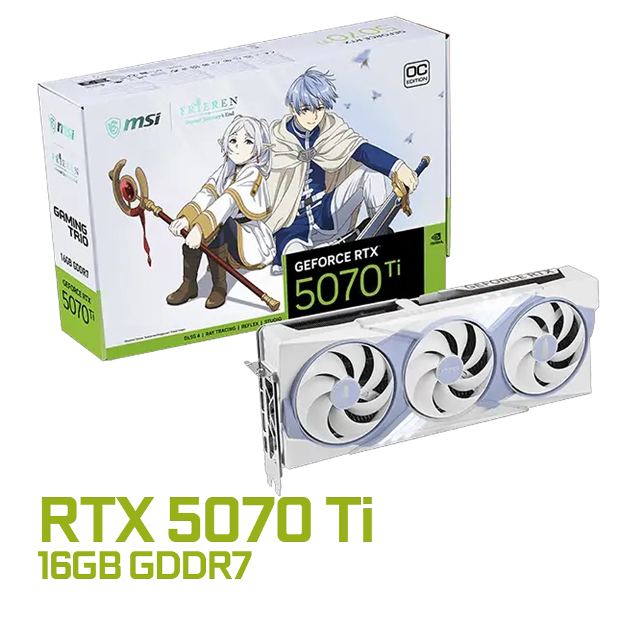 [BUNDLE] Placa de Video MSI GeForce RTX 5070 Ti FRIEREN EDITION OC 16GB GDDR7 PCIe 5.0 + CONTROL