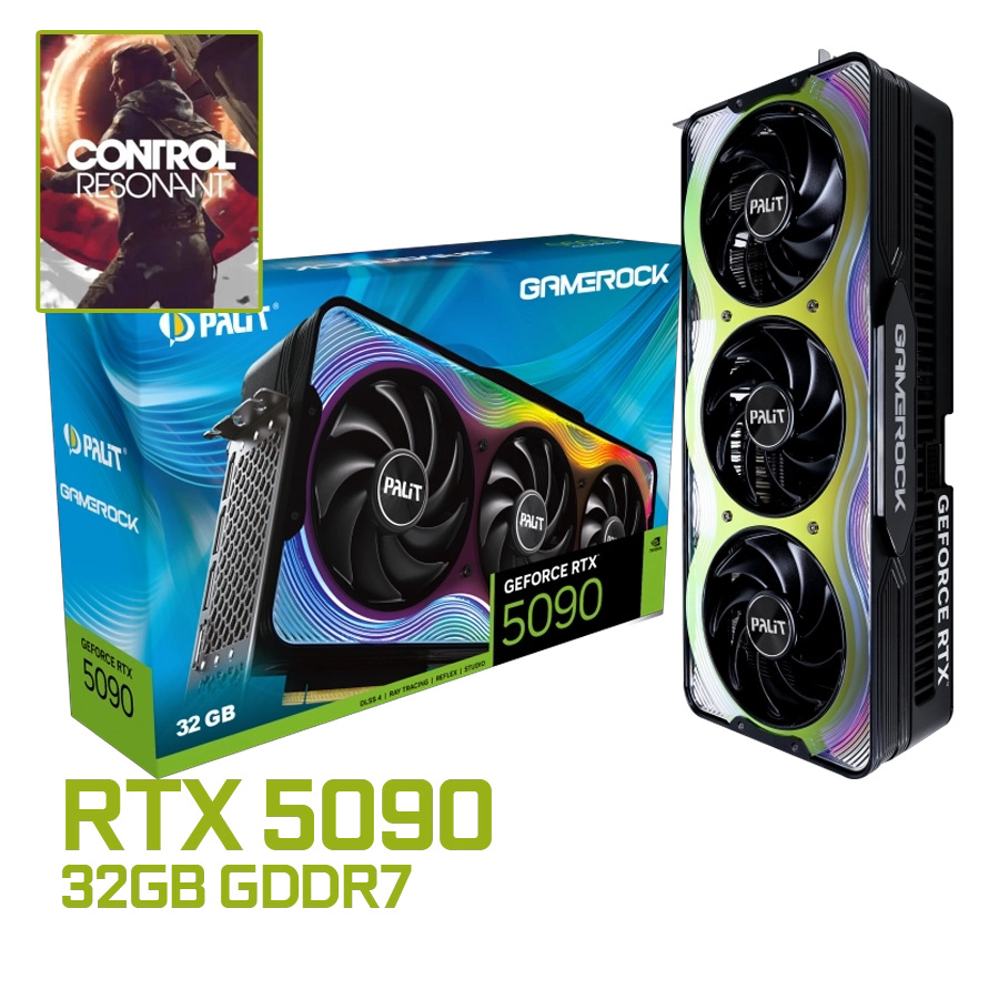 [BUNDLE] Placa de Video Palit GeForce RTX 5090 GameRock 32GB GDDR7 512bit PCIe 5.0 ARGB + CONTROL