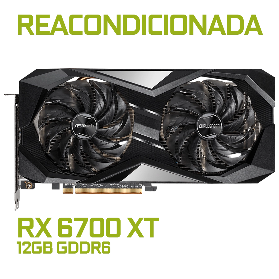 [REACONDICIONADA] PLACA DE VIDEO ASROCK AMD RADEON RX 6700 XT CHALLENGER D 12GB GDDR6 PCIE 4.0