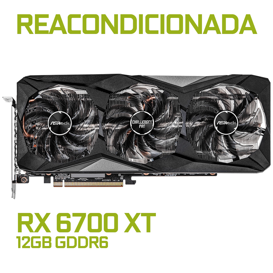 [REACONDICIONADA] PLACA DE VIDEO ASROCK AMD RADEON RX 6700 XT CHALLENGER PRO OC 12GB GDDR6 PCIE 4.0