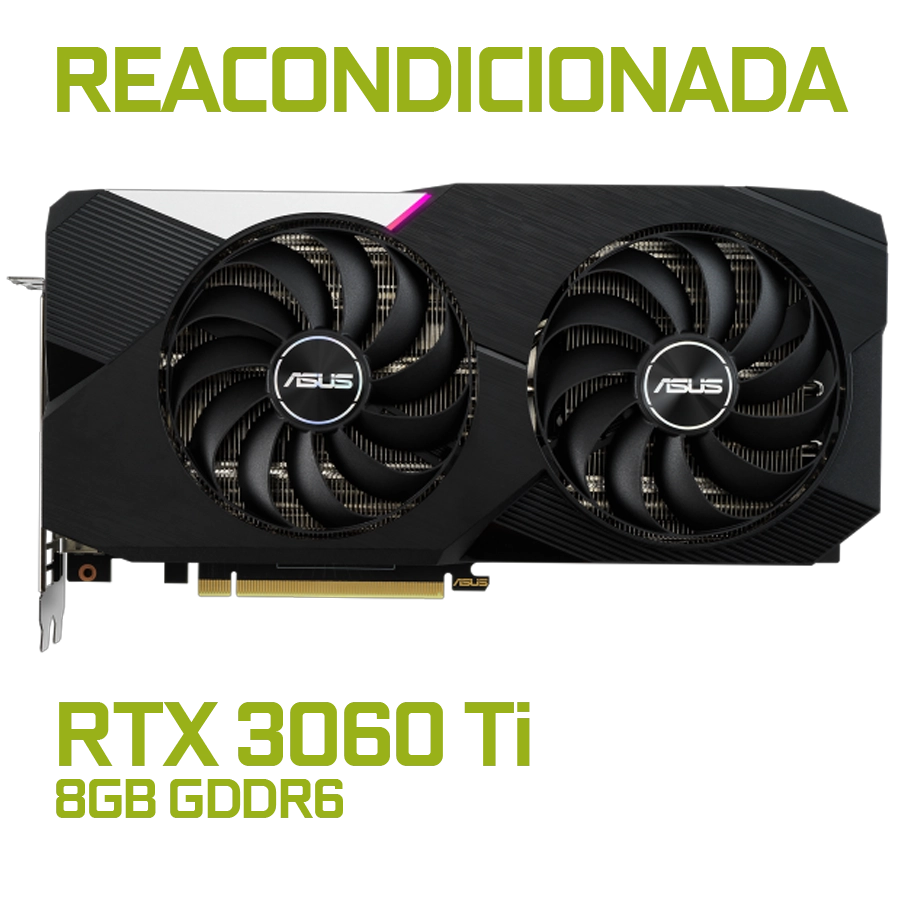 [REACONDICIONADA] PLACA DE VIDEO ASUS GEFORCE RTX 3060 TI DUAL V2 8GB GDDR6 256BIT PCIE 4.0 LHR