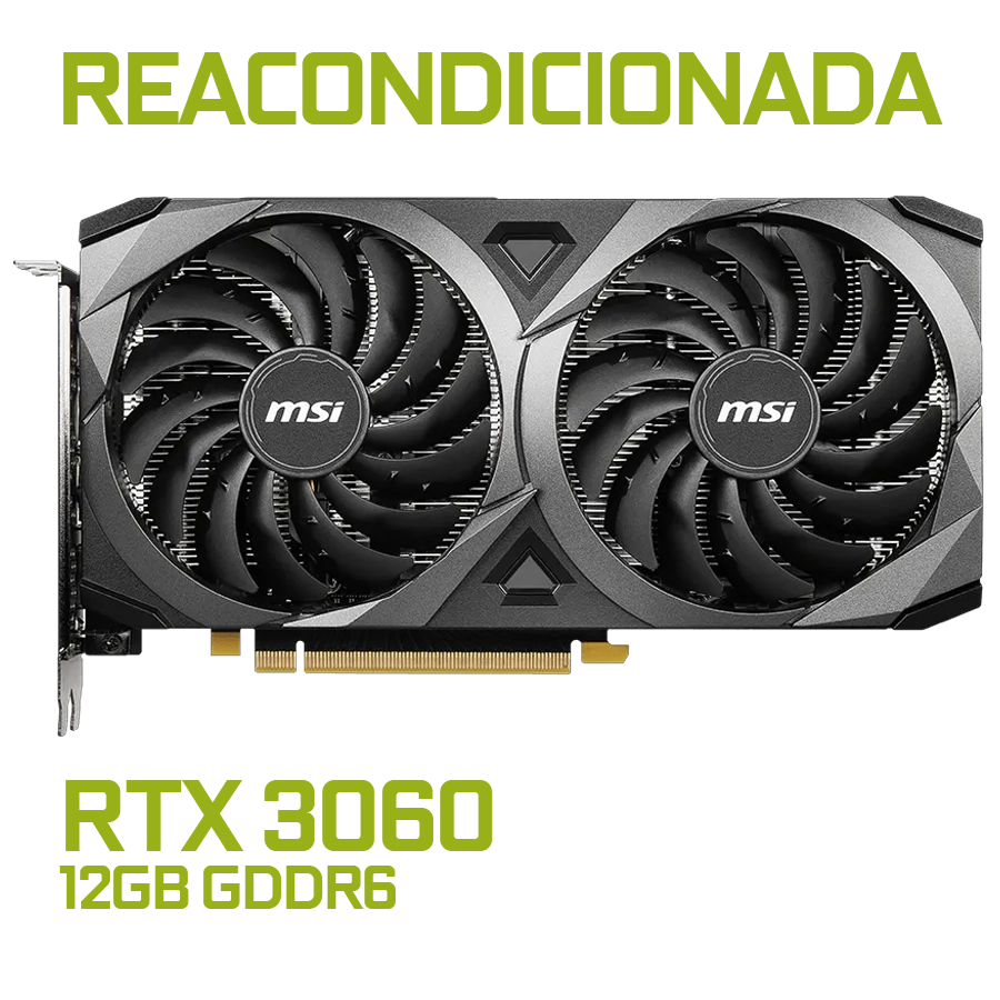 [REACONDICIONADA] Placa de Video MSI GeForce RTX 3060 VENTUS 2X 12GB GDDR6 192bit PCIe 4.0