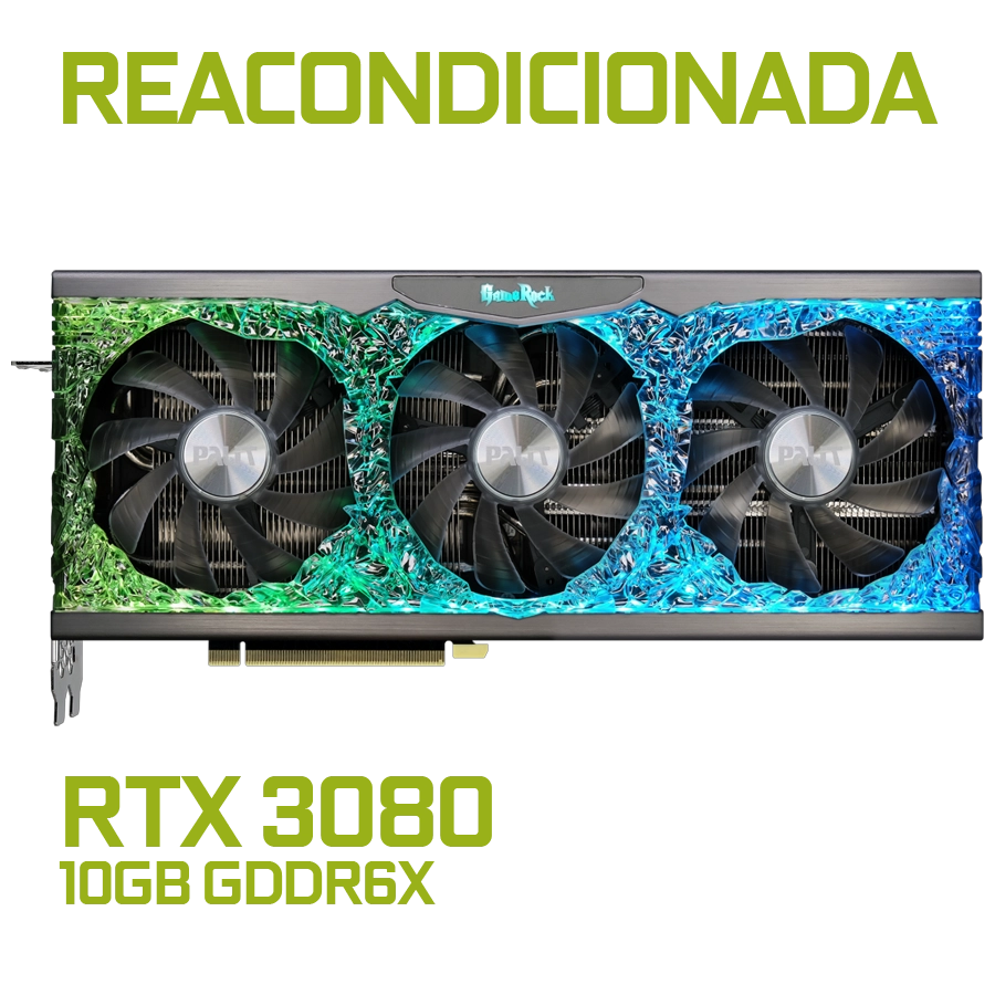 [REACONDICIONADA] PLACA DE VIDEO PALIT RTX 3080 GAMEROCK 10GB GDDR6X 320BIT PCIE 4.0