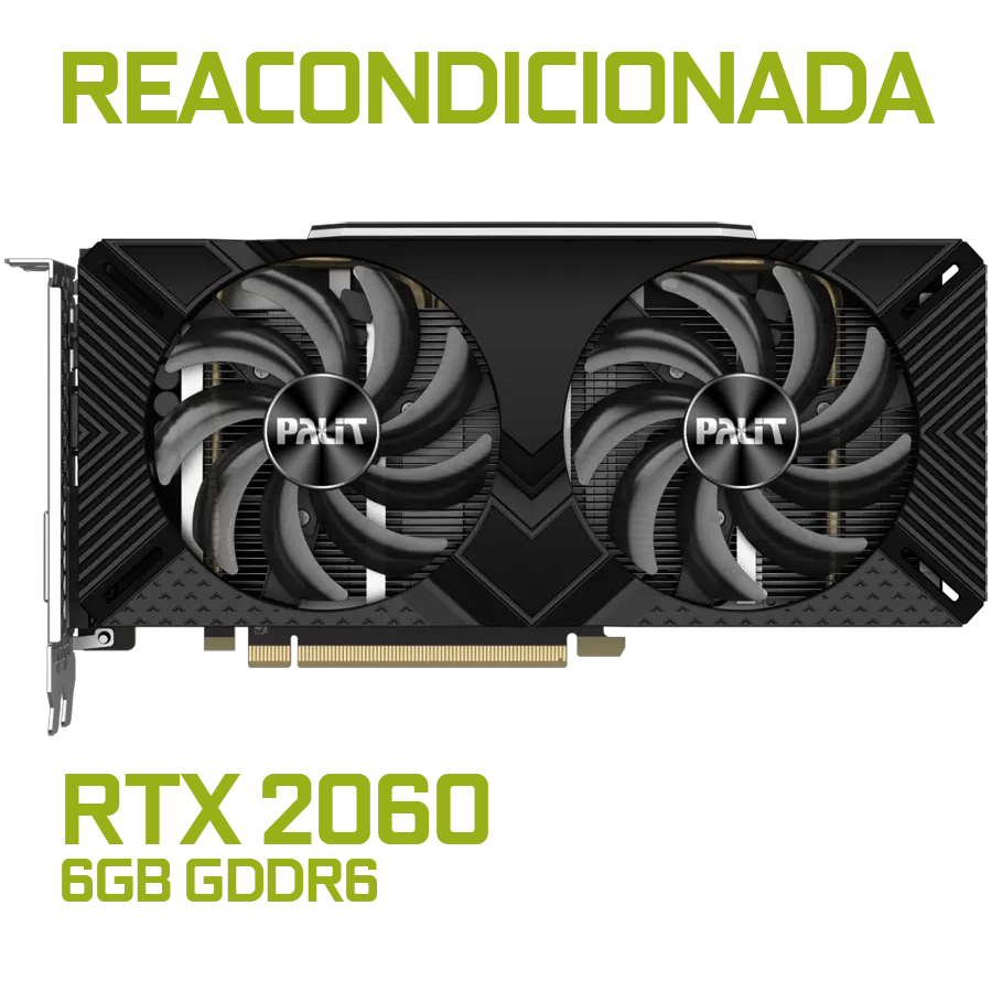 [REACONDICIONADA] Placa de Video Palit GeForce RTX 2060 Dual 6GB GDDR6 192bit PCIe 3.0