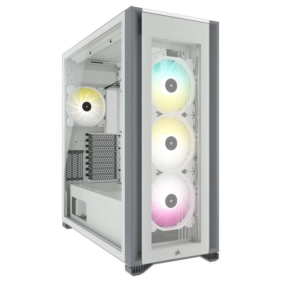 GABINETE CORSAIR ICUE 7000X RGB FULL TOWER E-ATX TG RAPIDROUTE USB-C 4X FAN BLANCO